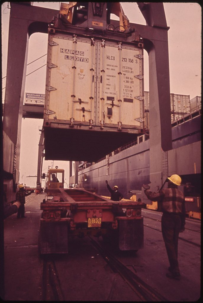 Trade Finance Moves Shipping Documents Onto Shared Ledgers Cargo containers at a port