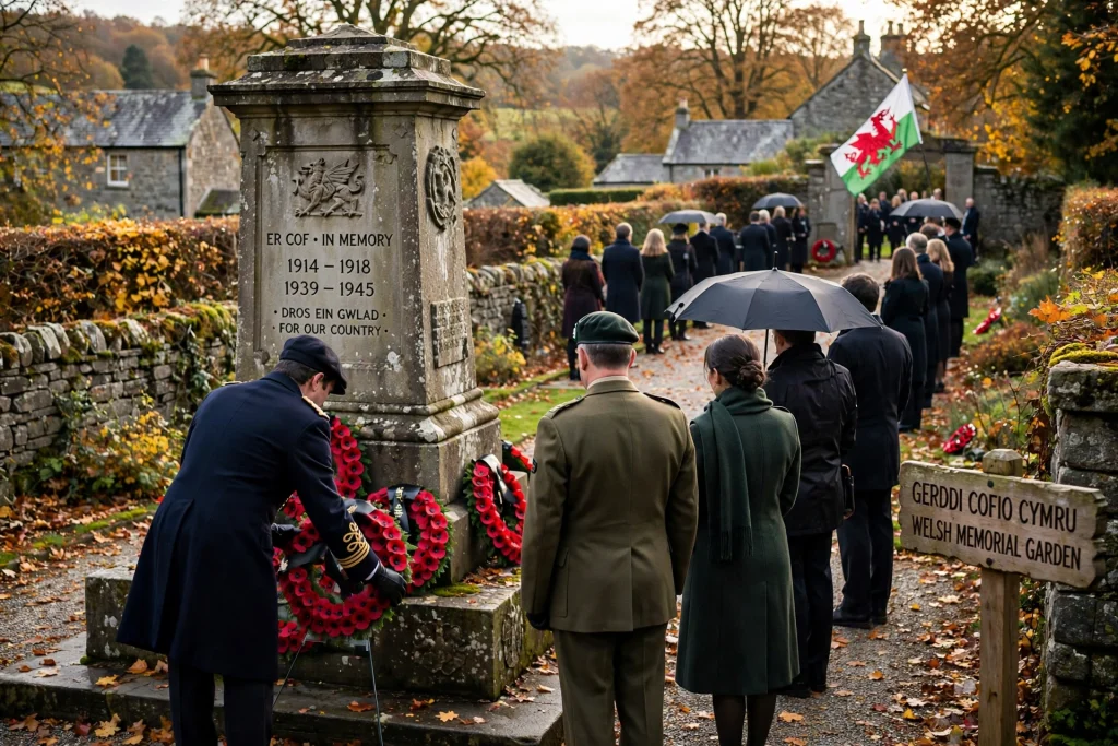 Royal visit to the Aberfan Memorial Garden in South Wales for the 60th anniversary commemorations